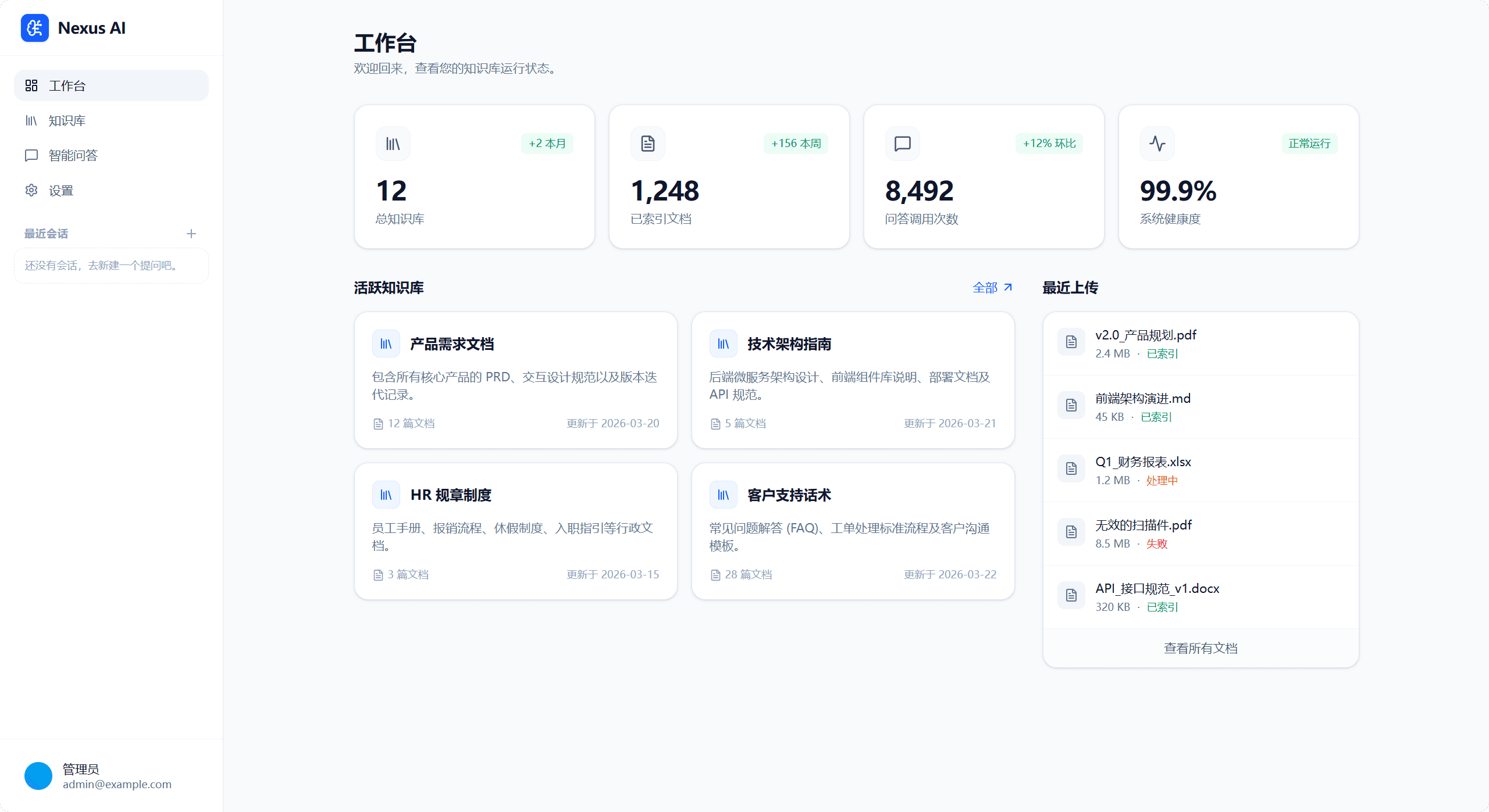 AI 知识库问答平台(RAG + Agent 工作台)